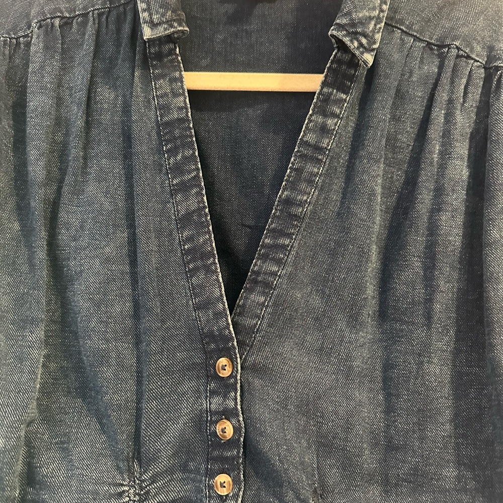 Pilcro Blue Button Down Shirt - Picture 8 of 13